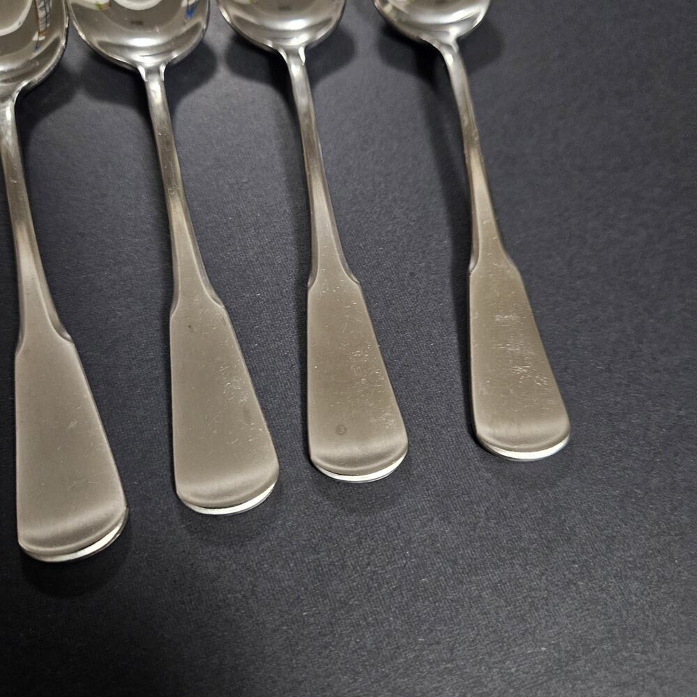 Oneida USA Minute Man Colonial Boston Teaspoons Stainless Flatware 8 Piece - Picture 2 of 4